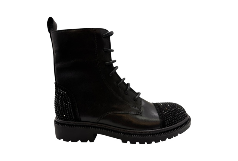 BOTIN  GLITTER CORDONES